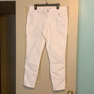 Ann Taylor Loft white skinny jeans